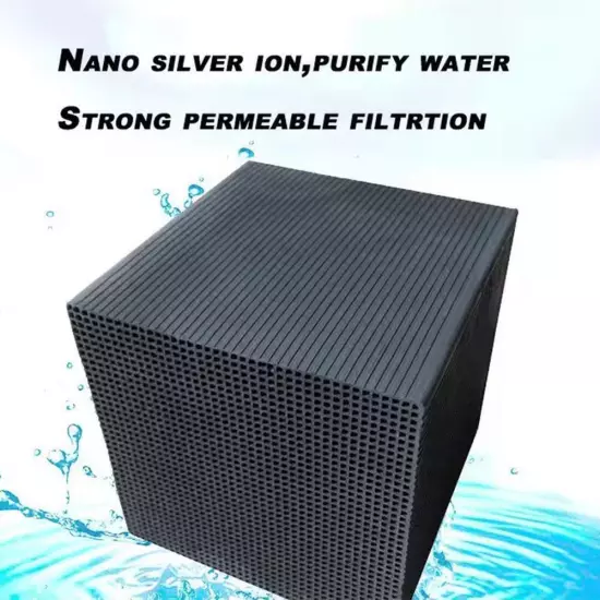 1xAquarium Activated Carbon Filter Fish Tank Water US Purifier Cube J7E6