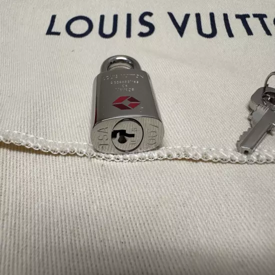 LOUIS VUITTON TSA FUNCTION SECURITY LUGGAGE PALLADIUM LOCK U12 & KEYS NEW! RARE