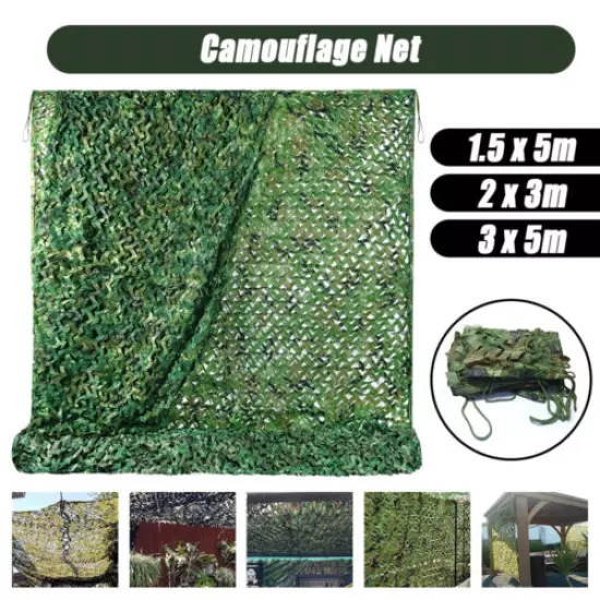 Military Army Camouflage Net Camo Netting Woodland Hide Cover Hunting Camping