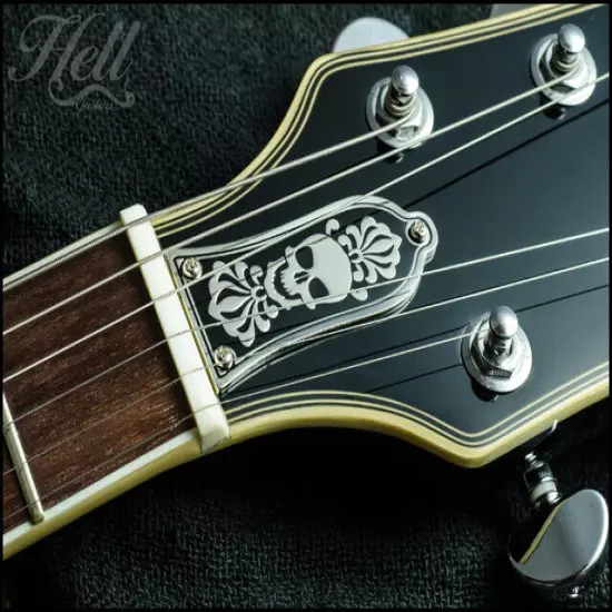 BONEHEAD 3-HOLE Brass Truss Rod Cover. Fits most Epiphone, Les Paul, SG + more