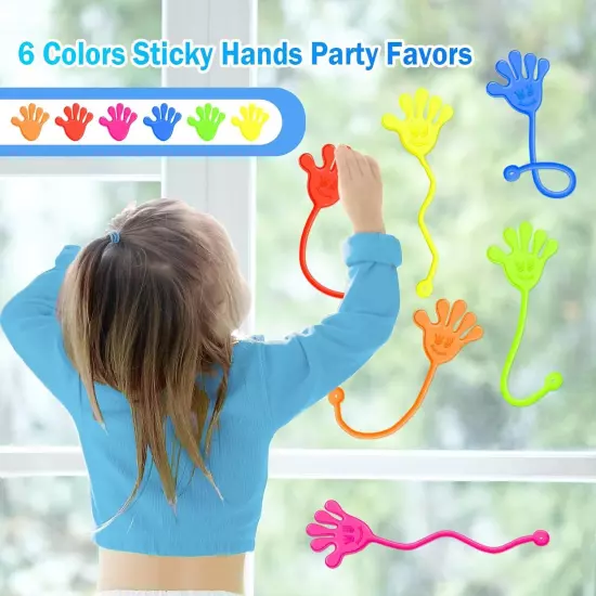 48PCS Sticky Hands Bulk Party Favors for Kids 4-8 8-12 Stretchy Hand... 