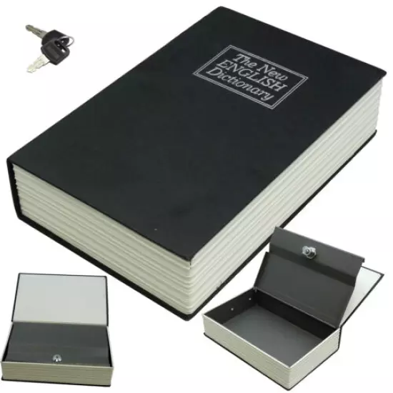 BOOK SAFE HIDDEN SAFE SECRET BOOK In Black(Large Size) Dictionary