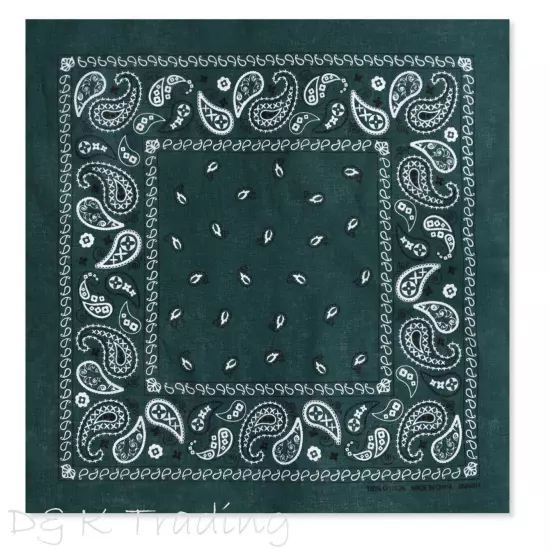 108 Pack Unisex Wholesale Paisley 100% Cotton Double Sided Print Bandanas Bulk