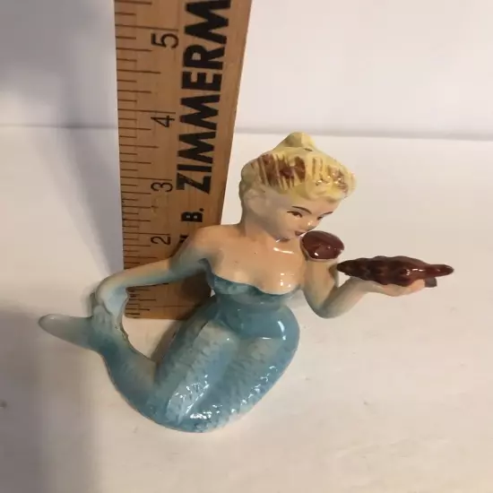 Vintage Ceramic Mermaid Figurine Aquarium Fish Tank Decoration Japan