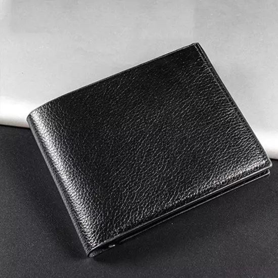 Genuine Leather Men Wallets Real Cowhide Wallets For Man Black Walete Short O5U9