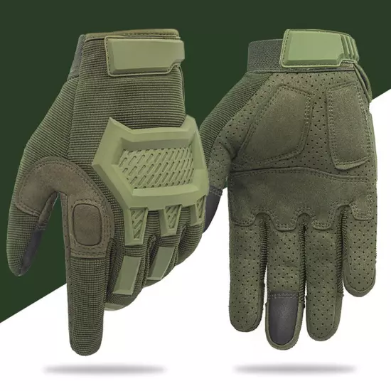 Mens Touchscreen Tactical Gloves with Palm Padded Full Finger Motorcycle Gloves