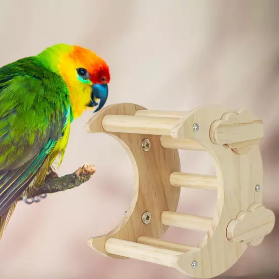 Parrot Perches Wooden Stand Sturdy Wooden Playing Gyms Hideout Bird Platform for