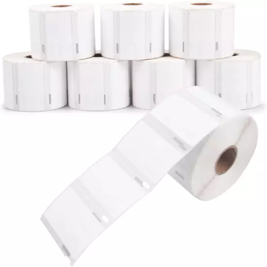 L LIKED 8 Rolls Compatible with Dymo 30334 2-1/4" x 1-1/4" 8 Rolls, White 