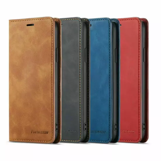 Leather Case For iPhone 16 15 14 13 12 Pro Max XS XR 87+ Flip Wallet Phone Cover