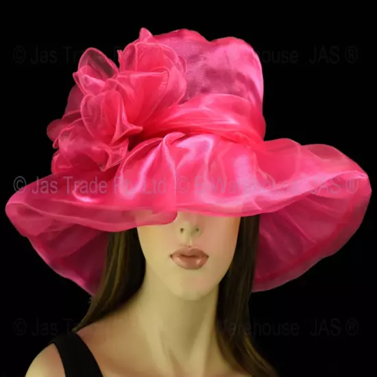 Spring Race Carnival Derby Day Church Wedding Women Ladies Organza Evening Hat