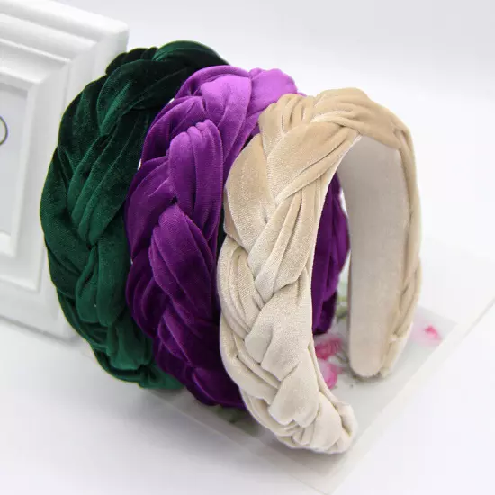 Women's High-grade Velvet Braided Headband Hairband Hair Band Hoop Accessories