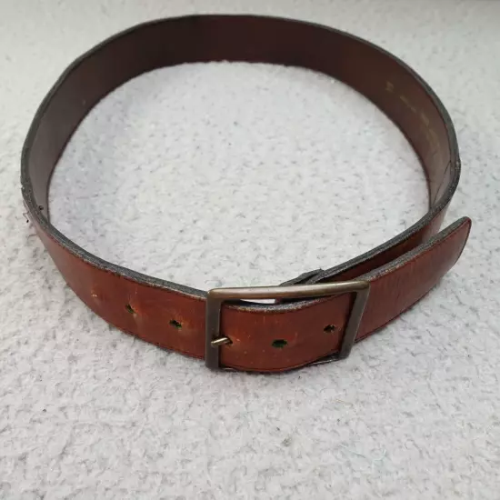 Mens Leather Braided Belt Hand Laced Steerhide Brown Sz 30 Vintage 1.5 in Haiti