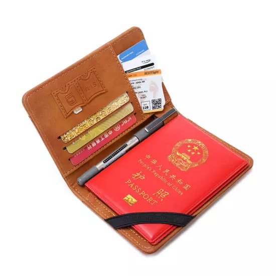 Passport Holder Cover with Card Slot Wallet Case Travel Must Have RFID Blocking