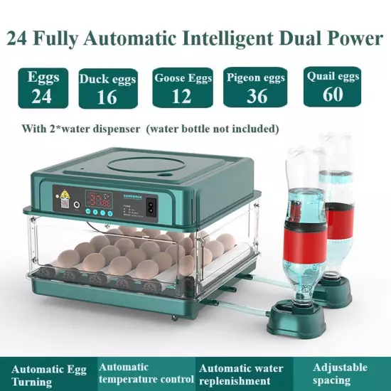 Egg Incubator for Hatching Egg Full Automatic Turning Duck Chicken Quail Egg NEW