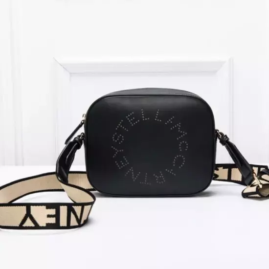 Stella McCartney Stella Logo Camera Shoulder Bag Black Crossbody outlet JPN