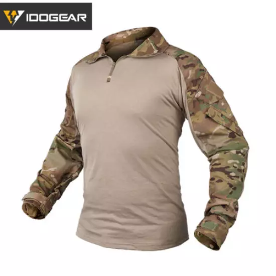 IDOGEAR G3 Combat Shirt w/ Elbow Pads Military Tactical BDU Airsoft MultiCam