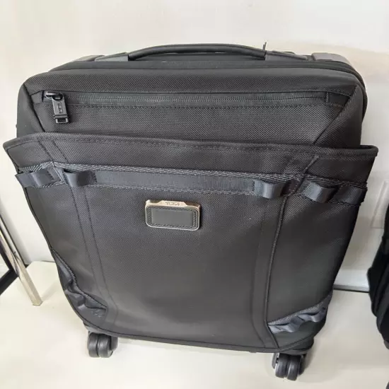 NEW Tumi ALPHA BRAVO CONTINENTAL Front Lid 4 Wheel Carry-On - ALL BLACK❗️