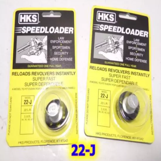 Lot of 2 HKS 22-J SpeedLoader for S&W J Frame 34 35 43 63 Kit Gun .22 Cal