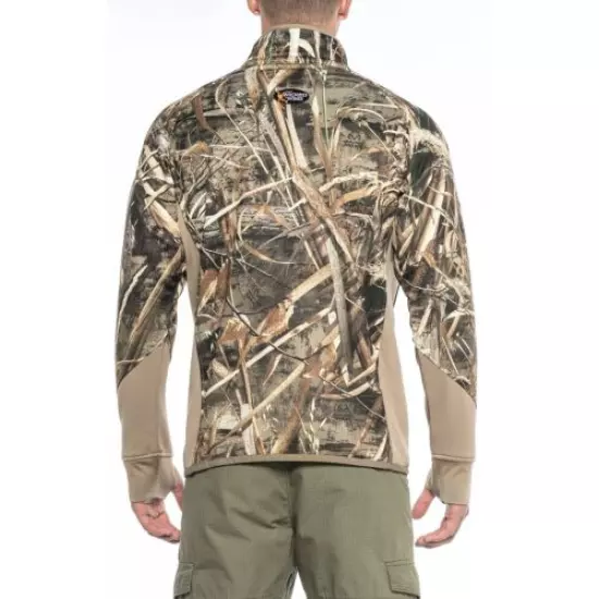 New Men`s Browning Wicked Wing Smoothbore 1/4 Zip Neck Pullover Realtree Max 5