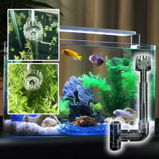 Aquarium Skimmer Acrylic Lily-Surface Inflow Aquarium Water Fish Tank Access NEW