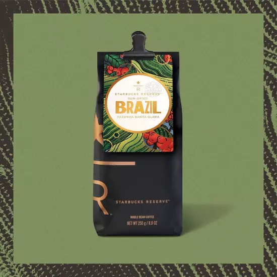 Starbucks Whole Bean Reserve Coffee Sun-Dried Brazil Fazenda Santa Clara 250g