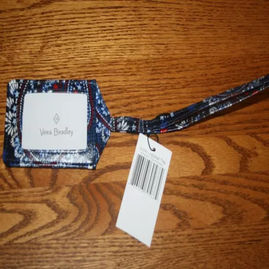 Vera Bradley LUGGAGE TAG ICONIC laminated travel suitcase ID case RETIRED NEW