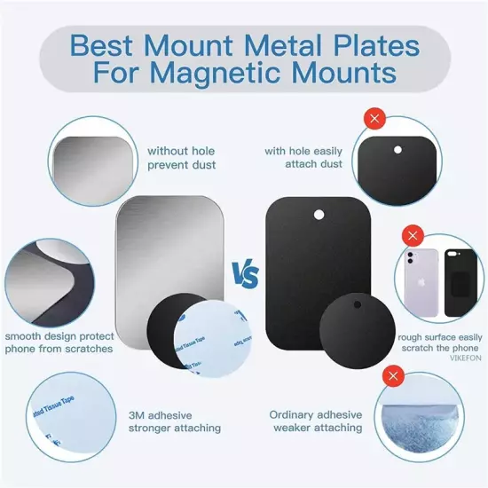 Thin Metal Plate Disk for Magnetic Car Phone Holder Iron Sheet Sticker Disk for 