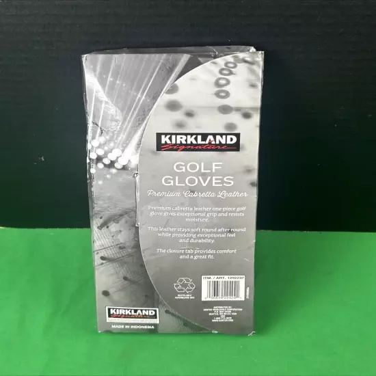 4 Pack Kirkland Signature Leather Golf Glove Left Handed Size S White