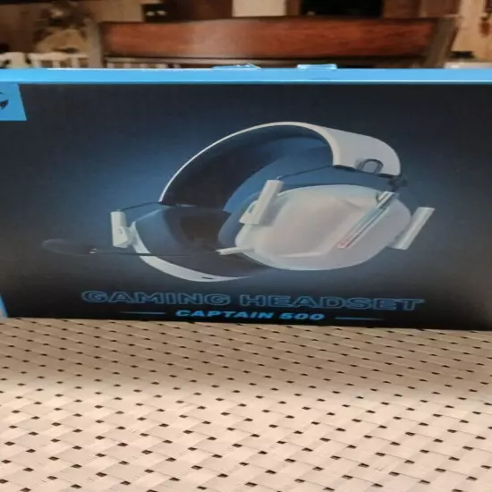 New Gaming Headset Captain 500 White, Comp. W/ PC, Phone, Playstation & More