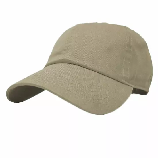 Plain Adjustable Military Solid Washed Cotton Polo Style Baseball Cap Dad Hat