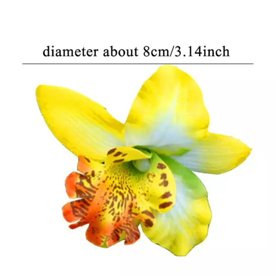 Womens Orchid Flower Wedding Bridal Hair Clip Hairpin Brooch Pin Party Barrette✔