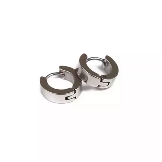 9mm Surgical Steel Huggie Hoop Clip Punk Earrings Men Women earrings New