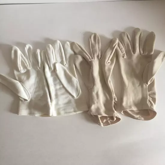 2 Pair Vintage Women Kayser Off White/Beige Gloves Size 7