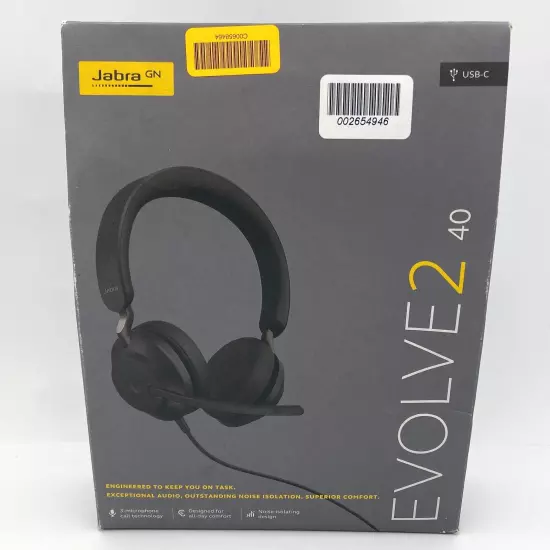 Jabra Evolve2 40 USB-C Microsoft Teams Wired Headset 24089-999-899