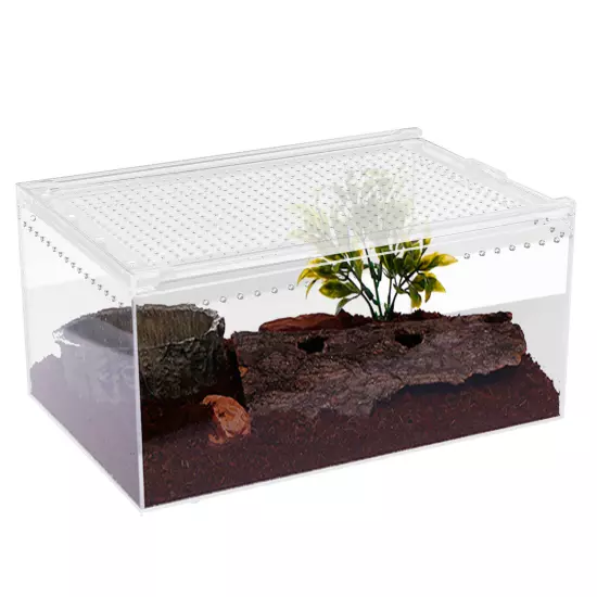 Acrylic Reptile Cage Pet Feeding Tank For Lizard Turtle Insect Breeding Cage