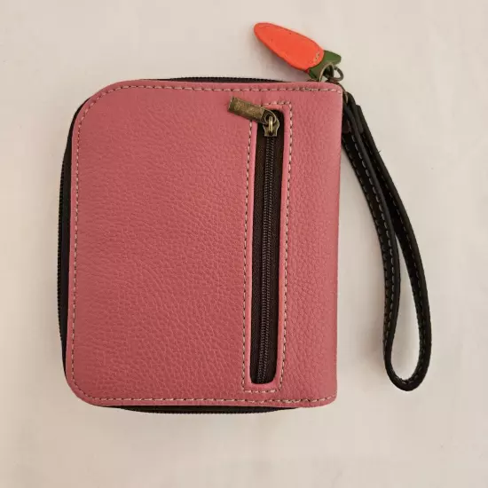 Chala Handbags Zip Around Bunny Rabbit Wallet Wristlet Pink