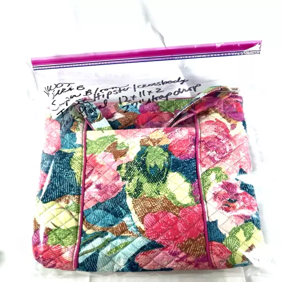 NWOT. Vera Bradley "Super Bloom" Iconic Hipster Crossbody Bag 12x11x2