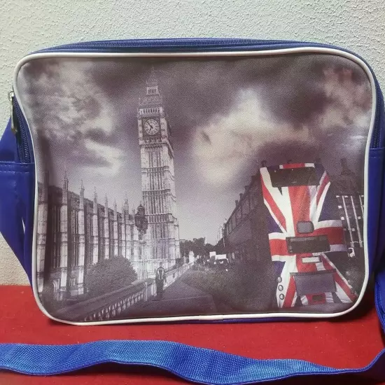 ENGLAND UNION JACK BIG BEN LONDON BOOK BAG SATCHEL CASE Flag