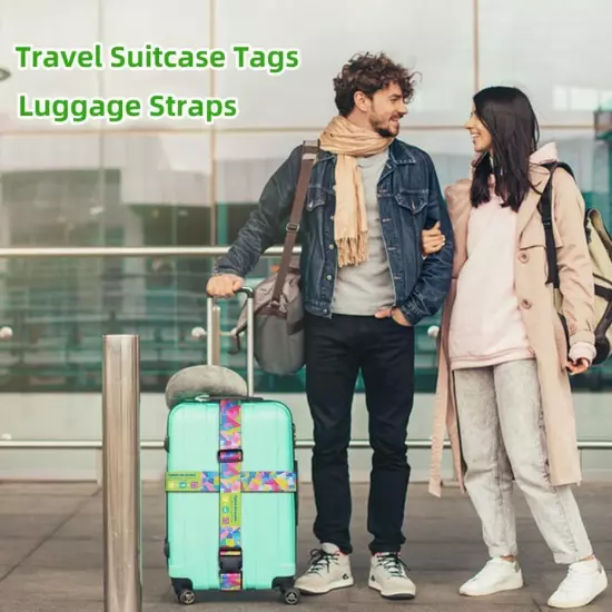 Luggage Straps, Travel Strap，Luggage Straps for suitcases (Multi Shape Color)