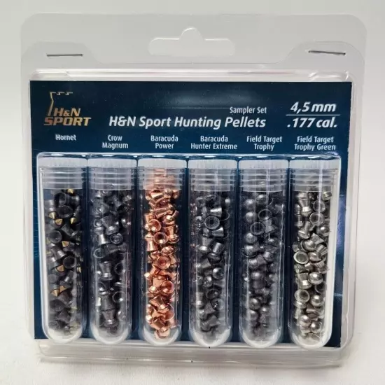 H&N Hunting Sampler .177 cal. 4.5mm 6 types Air gun pellets