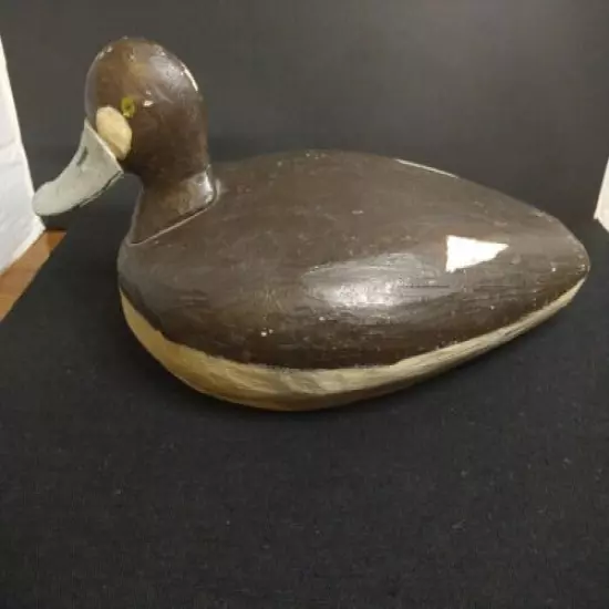 Rare Antique Hand Carved Wooden Duck Decoy 13 Inches