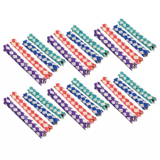 24pcs Finger Traps Birds Parrots Chew Toy Chinese Bamboo Traps DIY Toy for Kids