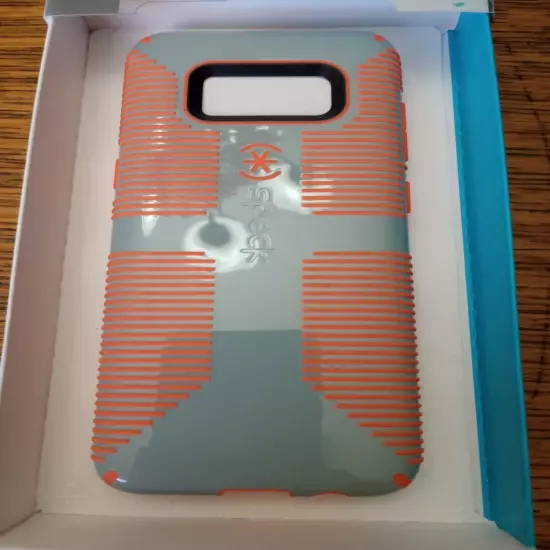 Speck CandyShell Grip Case for Samsung Galaxy S8 Grey/Orange (Open Box, No Wear)