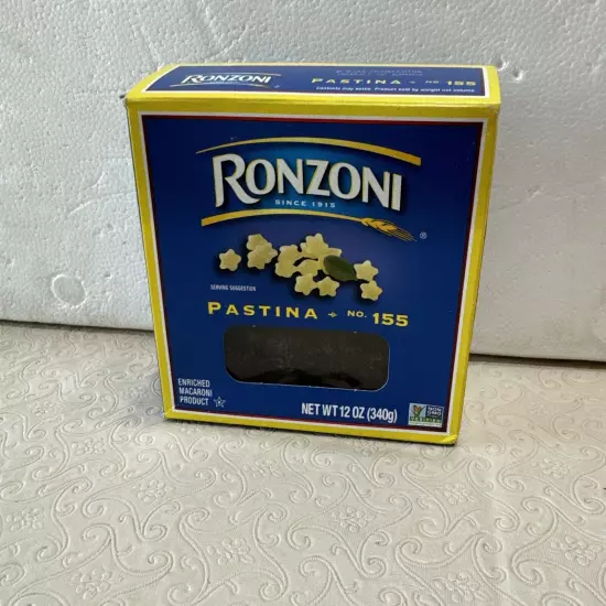 Ronzoni Pastina Empty Box No.155 Macaroni Discontinued