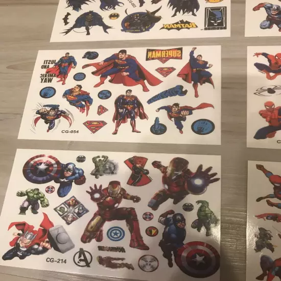 Avengers Superhero Cupcake Toppers 2 Sets Of 24, Sticker Set & Large Goodie Bag