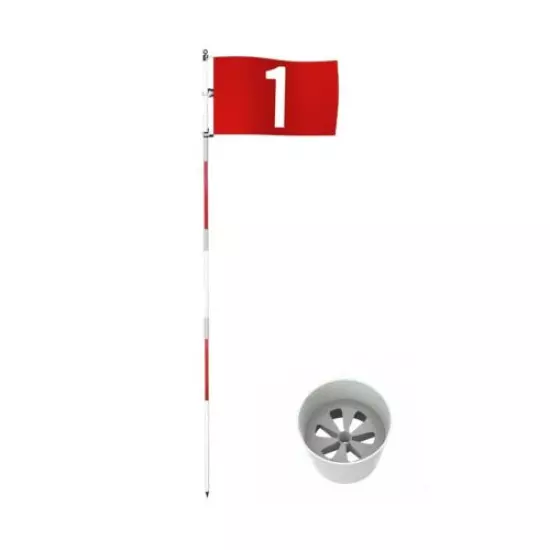 THIODOON Golf Flagstick 6ft Golf Flag and Cup for Yard Pro Detachable Golf Ho...