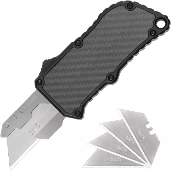 Spring4th Cutter FAST ACTION IMPROVED DESIGN All metal Safety Utility Box Knife