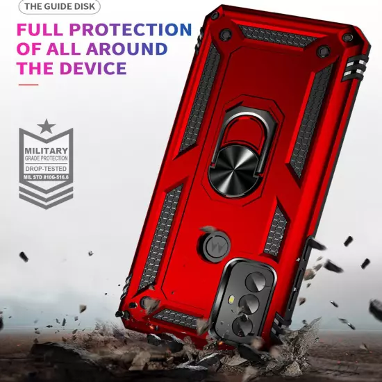 For Motorola Moto G Play 2023 2024 Case Phone Shockproof Cover + Tempered Glass