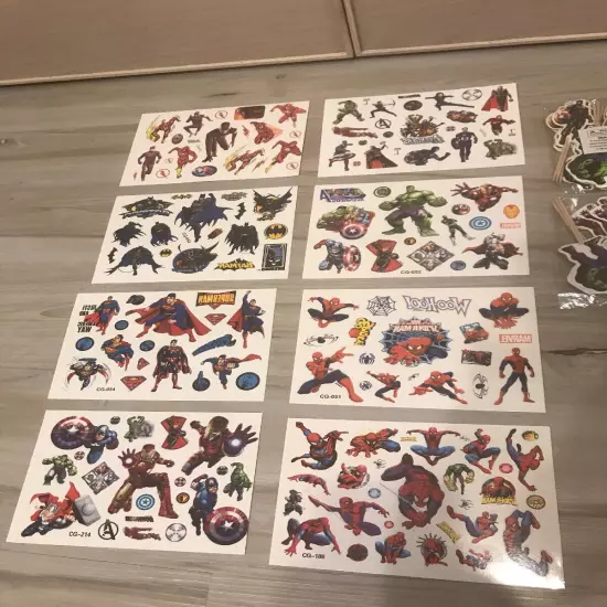 Avengers Superhero Cupcake Toppers 2 Sets Of 24, Sticker Set & Large Goodie Bag