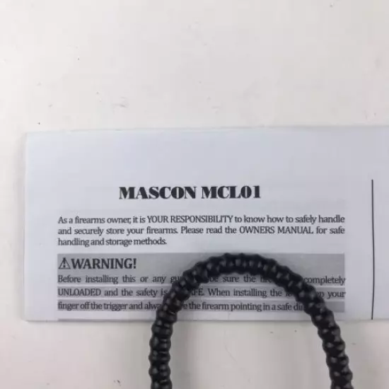 Mascon MCL01-P Firearms Gun Lock and 2 Keys New Open